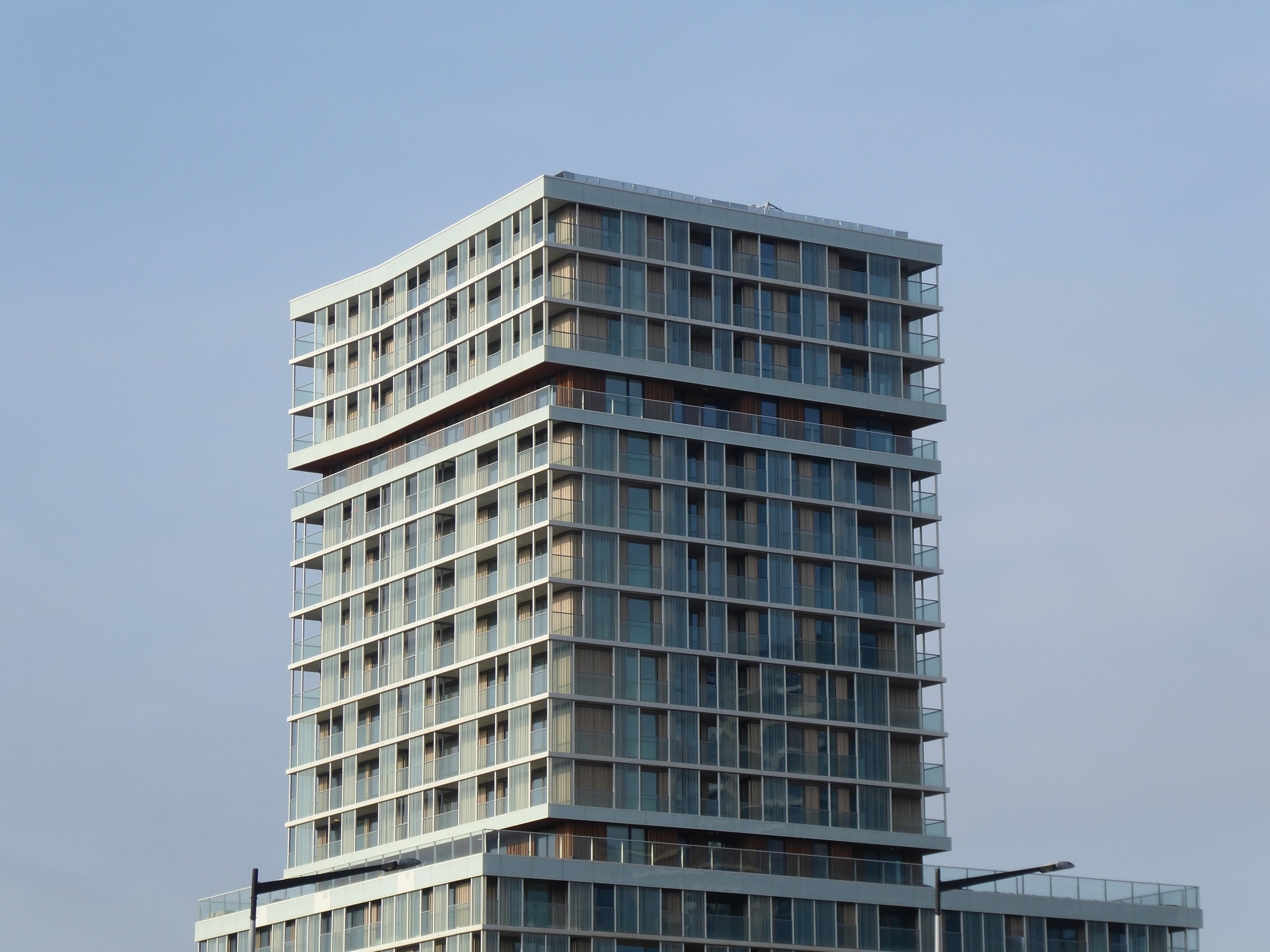 High-end apartment tower exterior